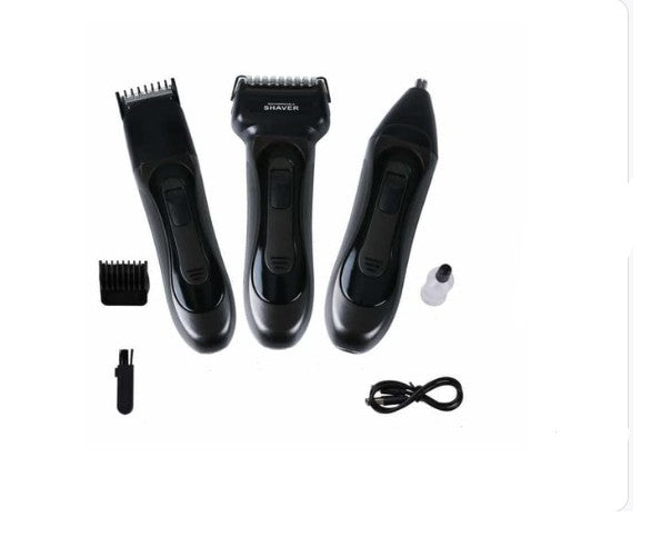 Rechargeable Shaver - 3 in 1 Grooming Kit