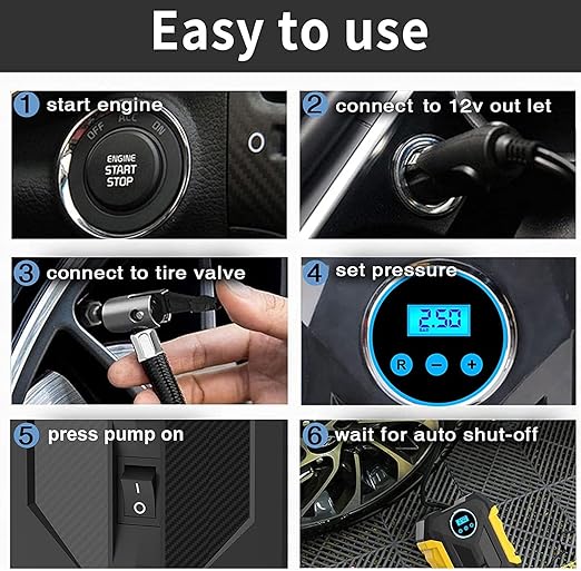 Digital Portable Air Compressor (Car Outlet Compatible)