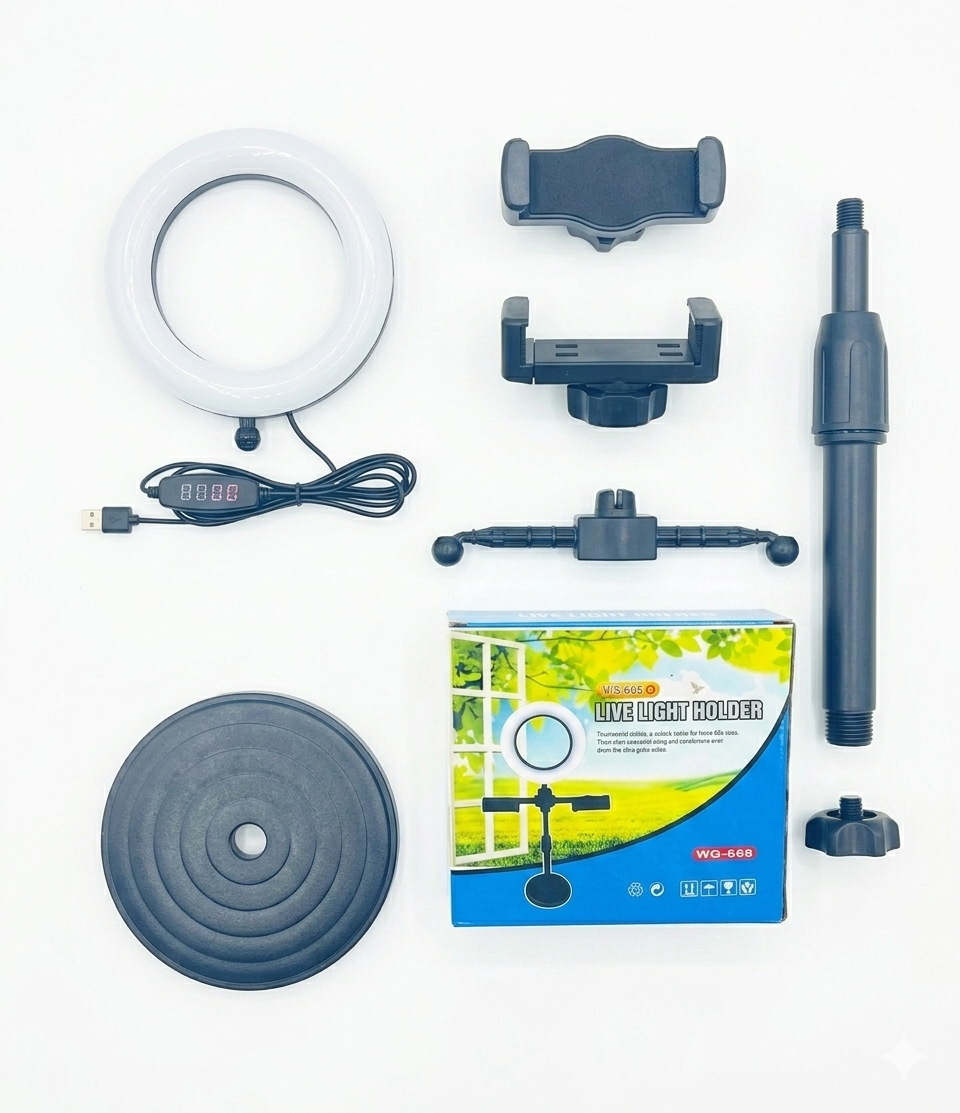 Live Desktop Ring Light Phone Holder