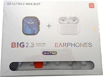 i20 Ultra Max Suit - Smartwatch and Wireless Earphone Combo
